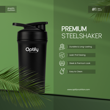 Premium Steel Shaker Black