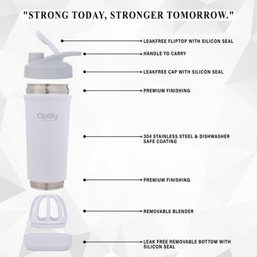Premium Steel Shaker White