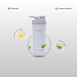Premium Steel Shaker White